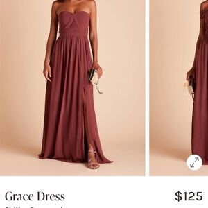 Birdy Grey Strapless Dress in Burgundy